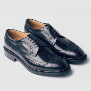 Dufferin - Black Polished - Rubber Sole